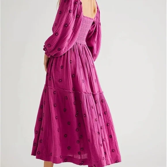 Dahlia Free People Dress Raspberry - Picture 1 of 2
